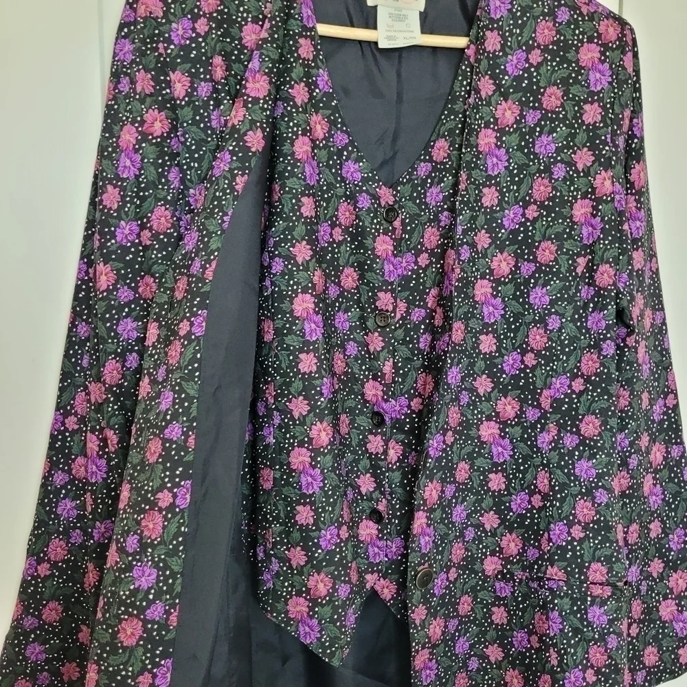 Vintage Northern Traditions Floral Blazer and Vest Set - Picture 2 of 12